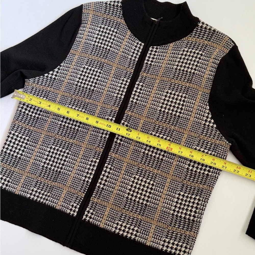 Pendleton Black 100% Wool Zip Sweater - image 5